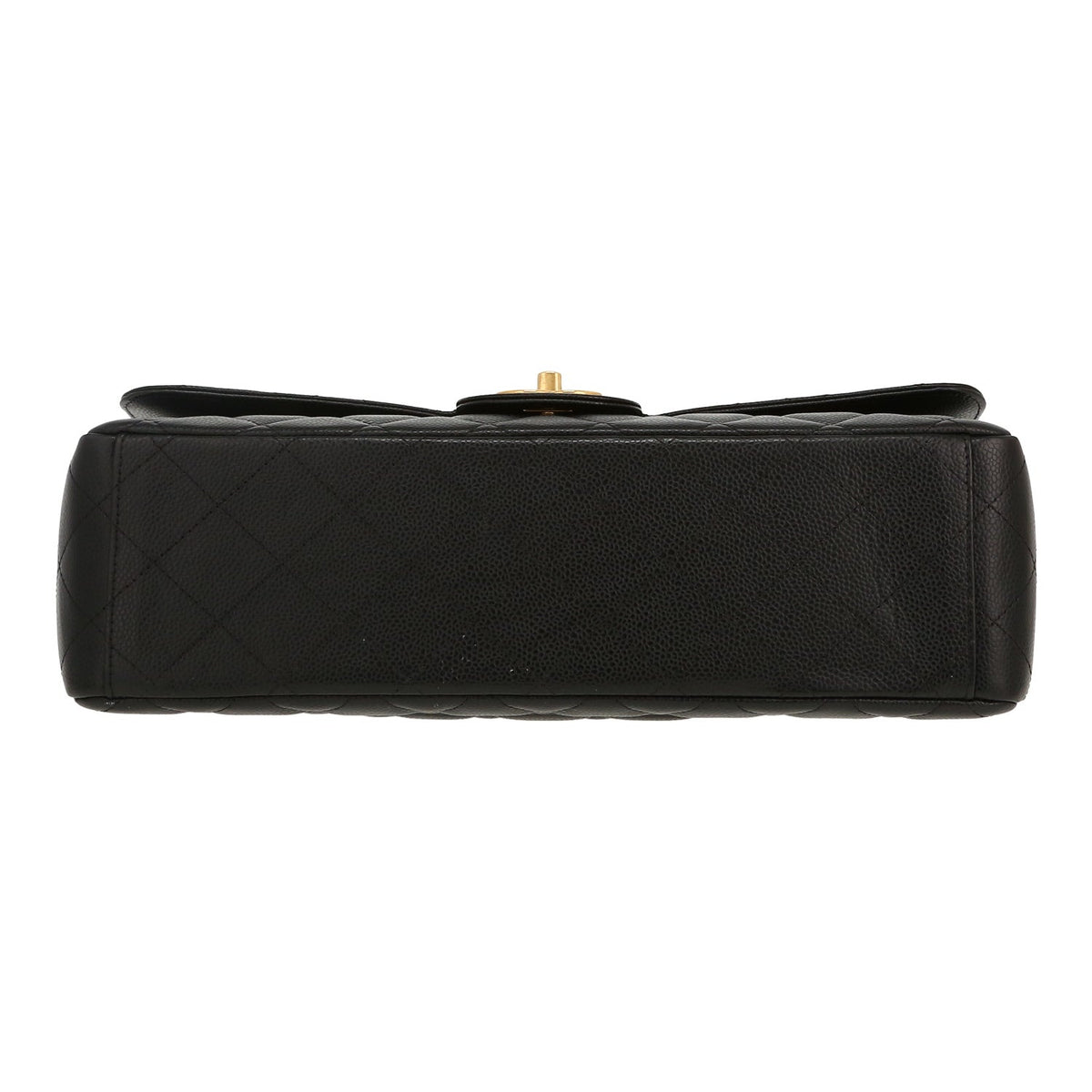 Chanel Timeless Maxi Jumbo handbag in black quilted leather - DETAIL 1