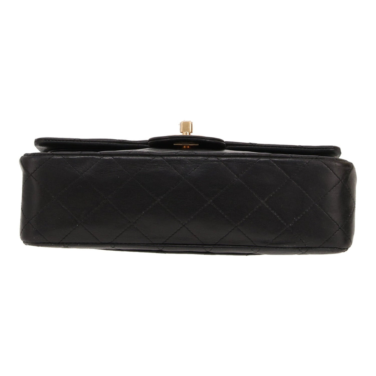 Chanel Timeless Petit handbag in black quilted leather - DETAIL 1
