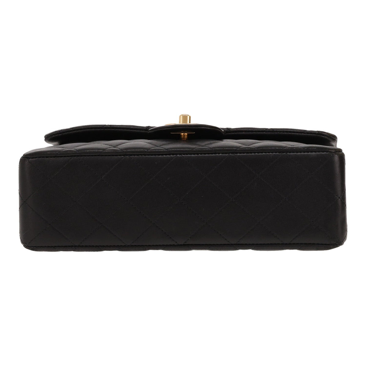 Chanel Timeless Petit handbag in black quilted leather - DETAIL 1