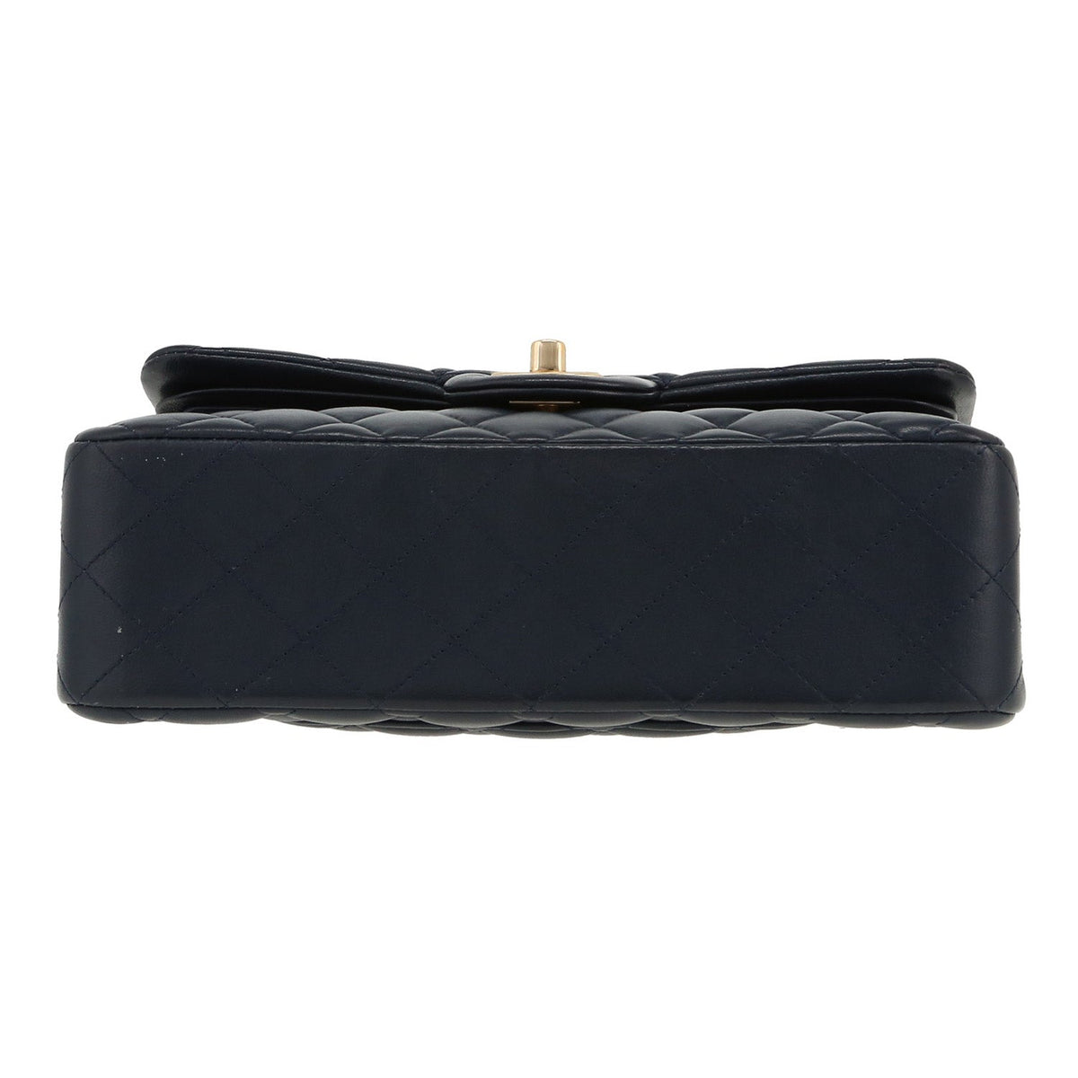 Chanel Timeless Petit handbag in blue quilted leather - DETAIL 1