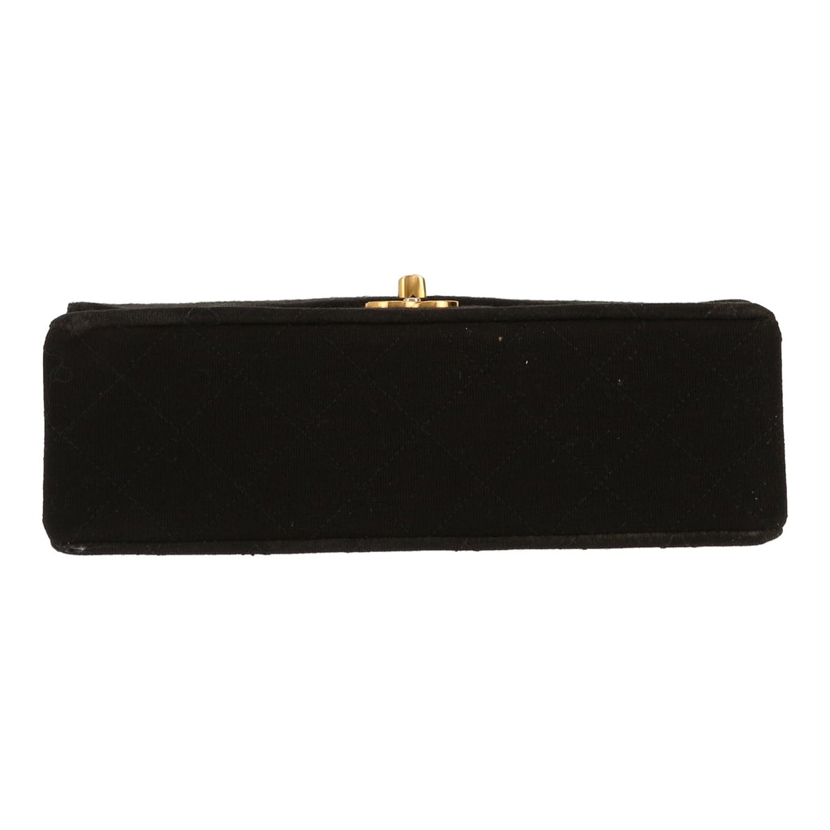 Chanel Timeless Petit shoulder bag in black jersey canvas - DETAIL 1