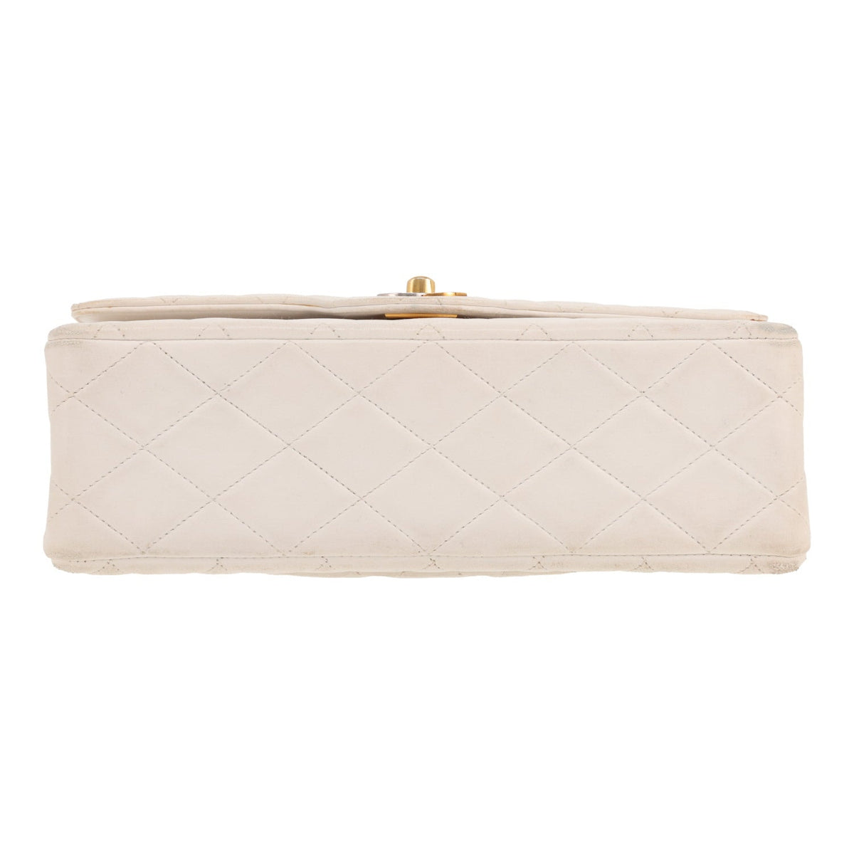 Chanel Vintage handbag in white quilted leather - DETAIL 1