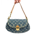 LOUIS VUITTON DENIM PLEATY SHOULDER BAG