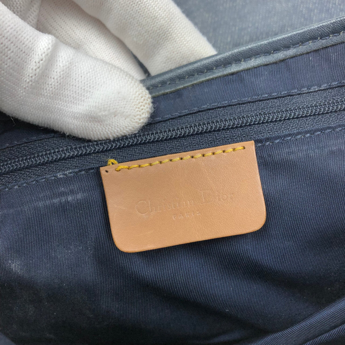 CHRISTIAN DIOR DENIM SADDLE BAG