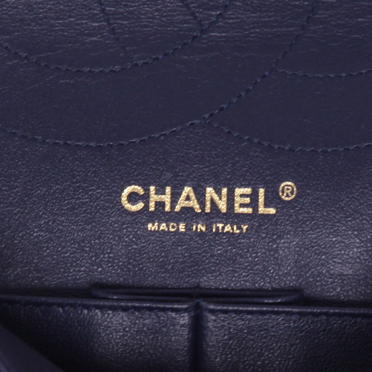 Chanel 2.55 handbag in blue denim canvas - DETAIL 2
