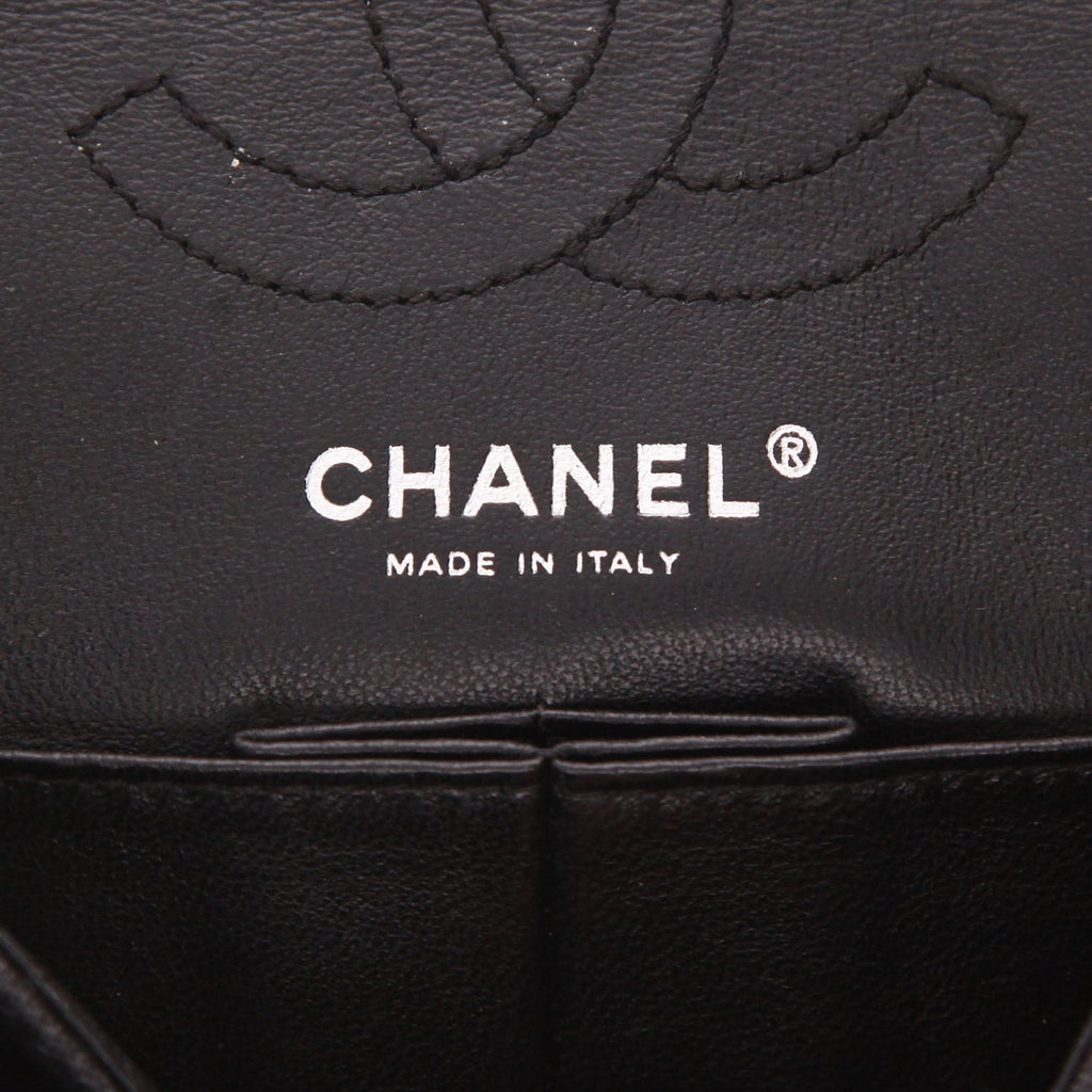 Chanel 2.55 Baguette small model handbag in grey jersey - DETAIL 2