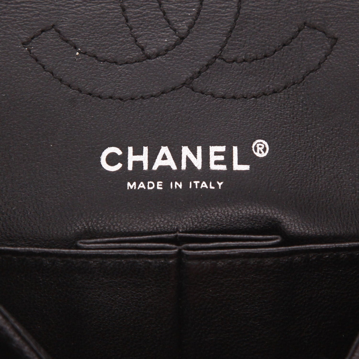 Chanel 2.55 Baguette small model handbag in grey jersey - DETAIL 2