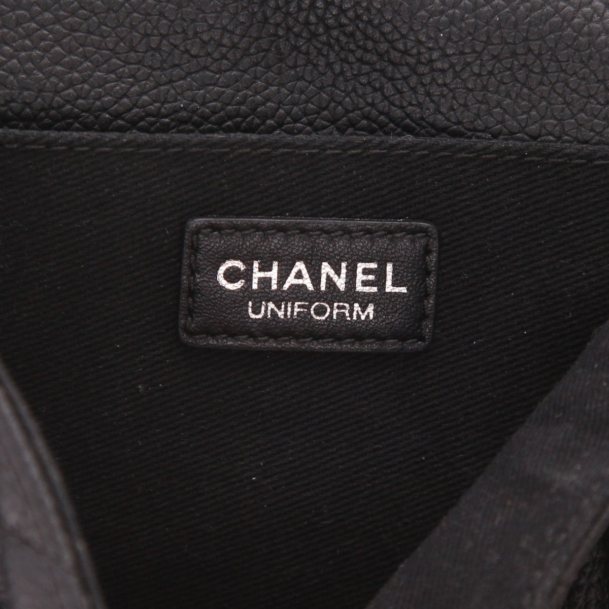 Chanel Pochette ceinture clutch-belt in black grained leather - DETAIL 2