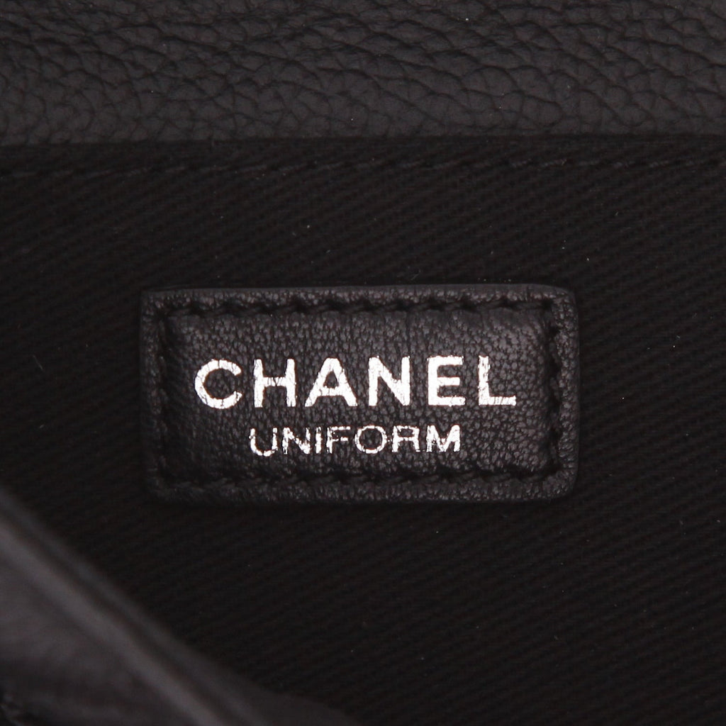 Chanel Pochette ceinture clutch-belt in black grained leather - DETAIL 2