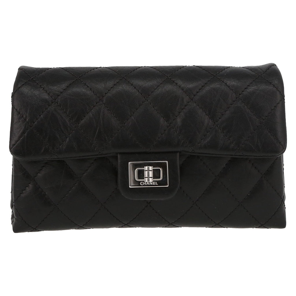 Chanel Pochette ceinture clutch-belt in black grained leather - DETAIL 2