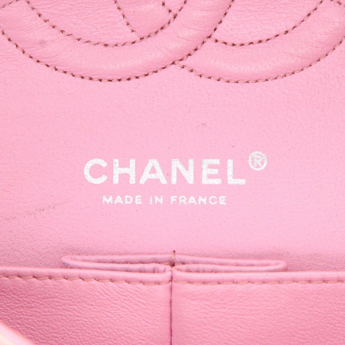 Chanel Timeless Classic handbag in pink and green tweed - DETAIL 2