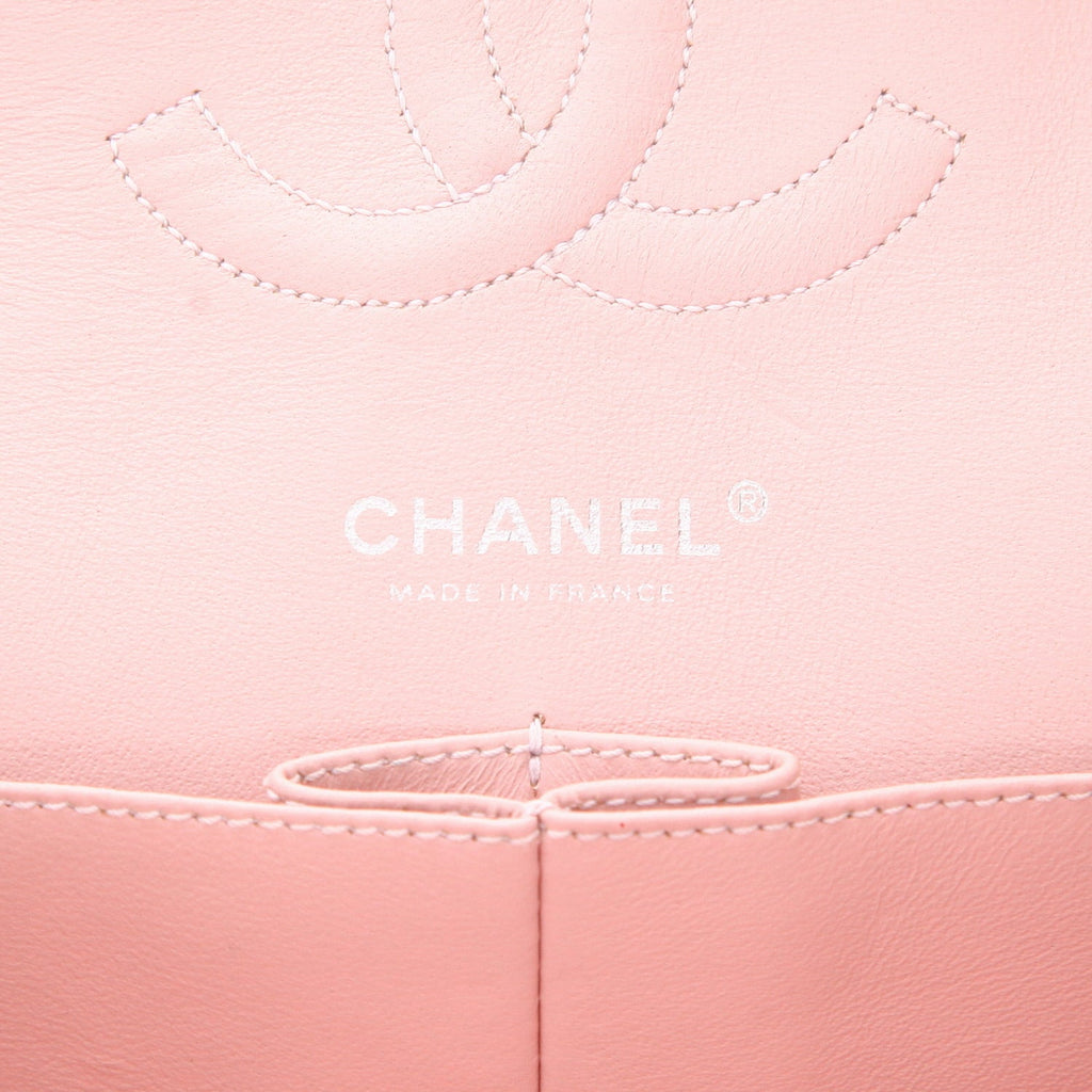 Chanel Timeless Classic handbag in pink tweed - DETAIL 2