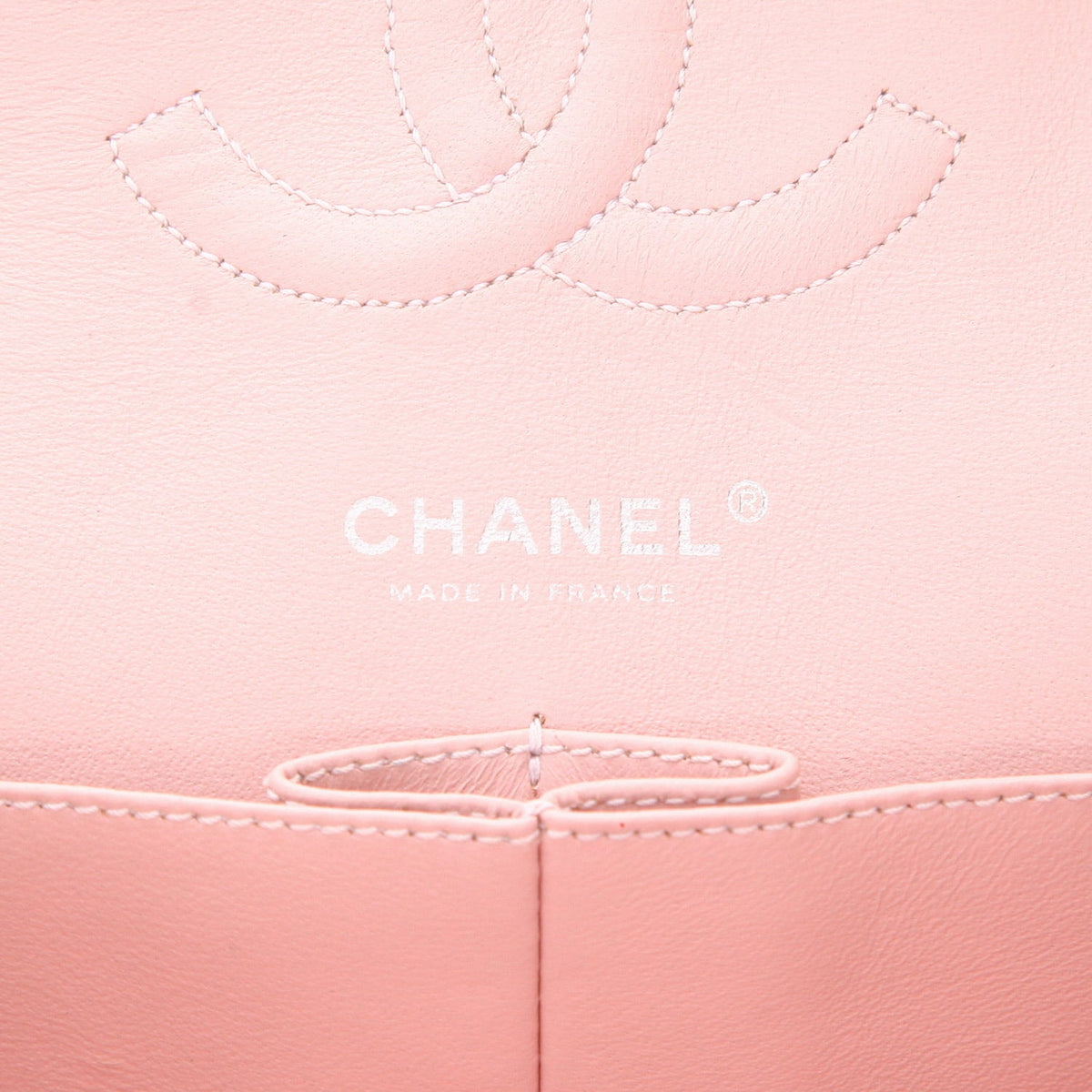 Chanel Timeless Classic handbag in pink tweed - DETAIL 2