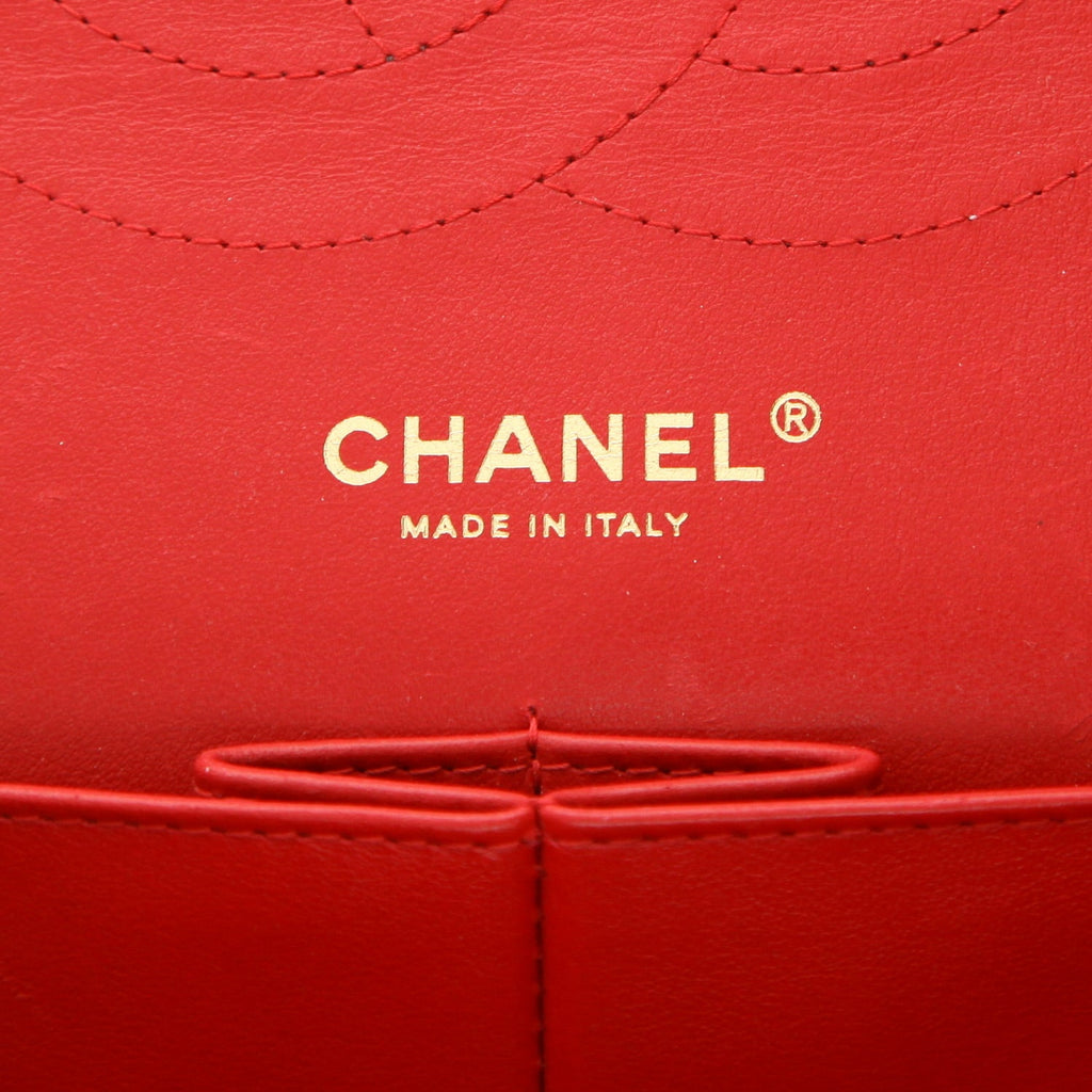 Chanel Timeless Jumbo shoulder bag in red quilted grained leather - DETAIL 2