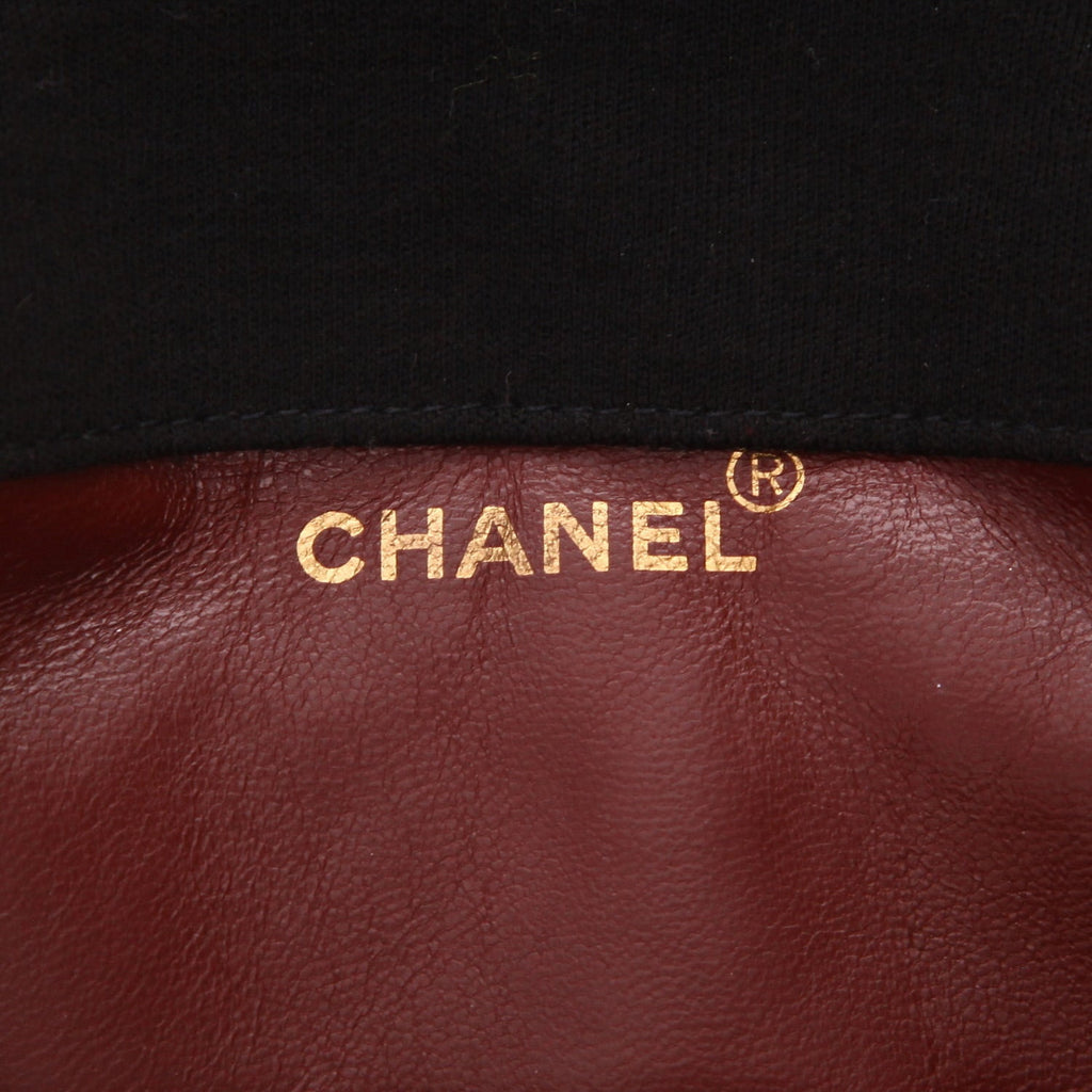 Chanel Timeless Vintage handbag canvas and black leather - DETAIL 2