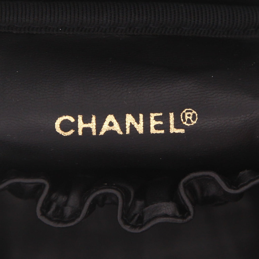 Chanel Vanity vanity case in black leather - DETAIL 2