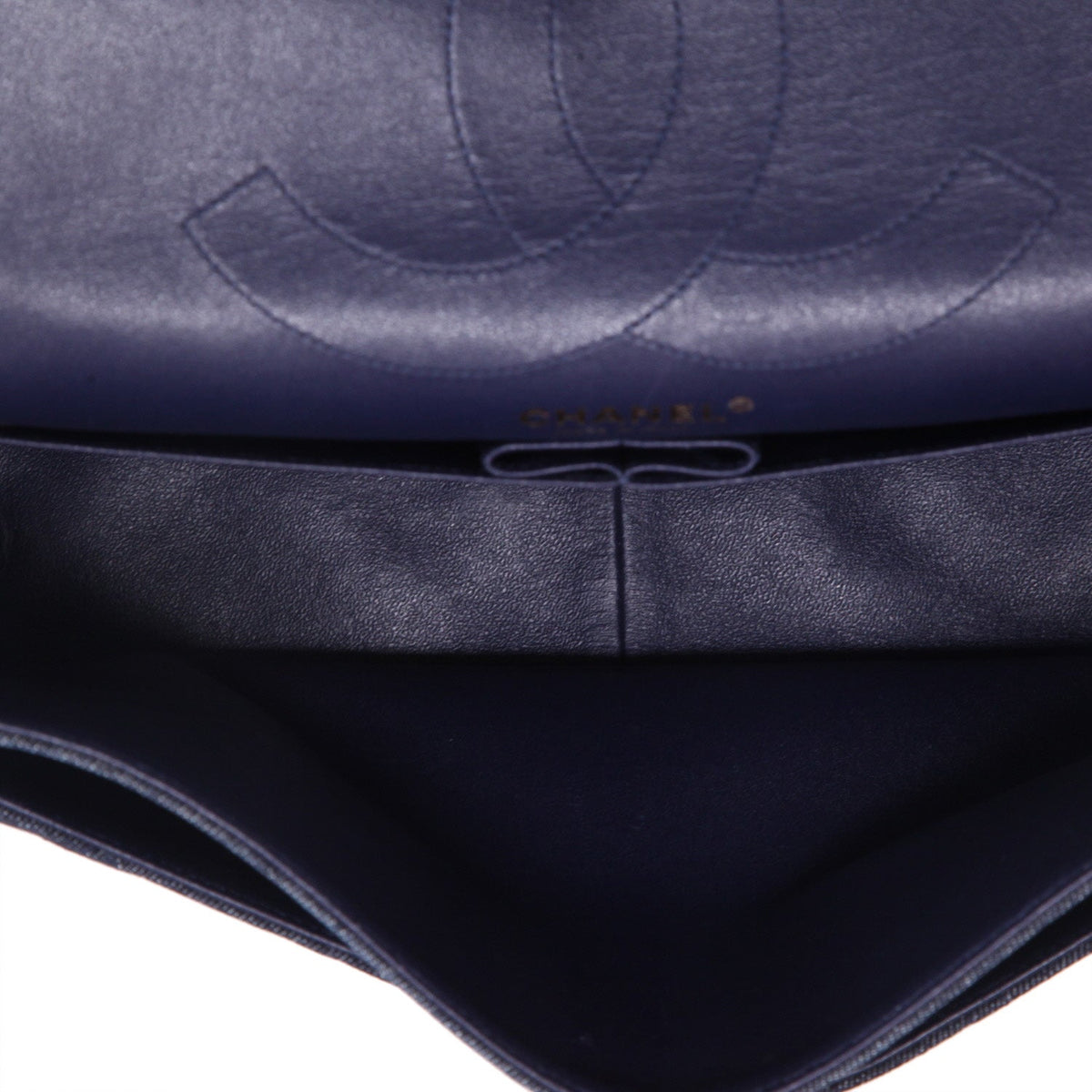 Chanel 2.55 handbag in blue denim canvas - DETAIL 3