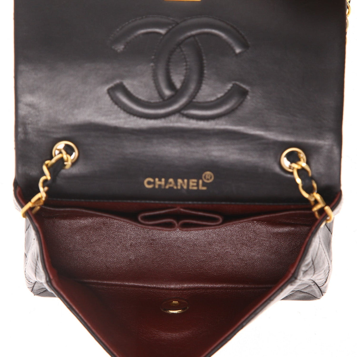 Chanel Mademoiselle shoulder bag in black quilted leather - DETAIL 3