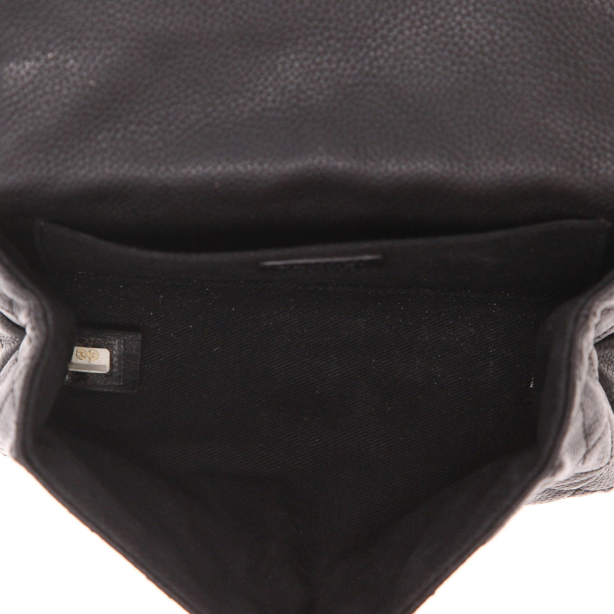 Chanel Pochette ceinture clutch-belt in black grained leather - DETAIL 3