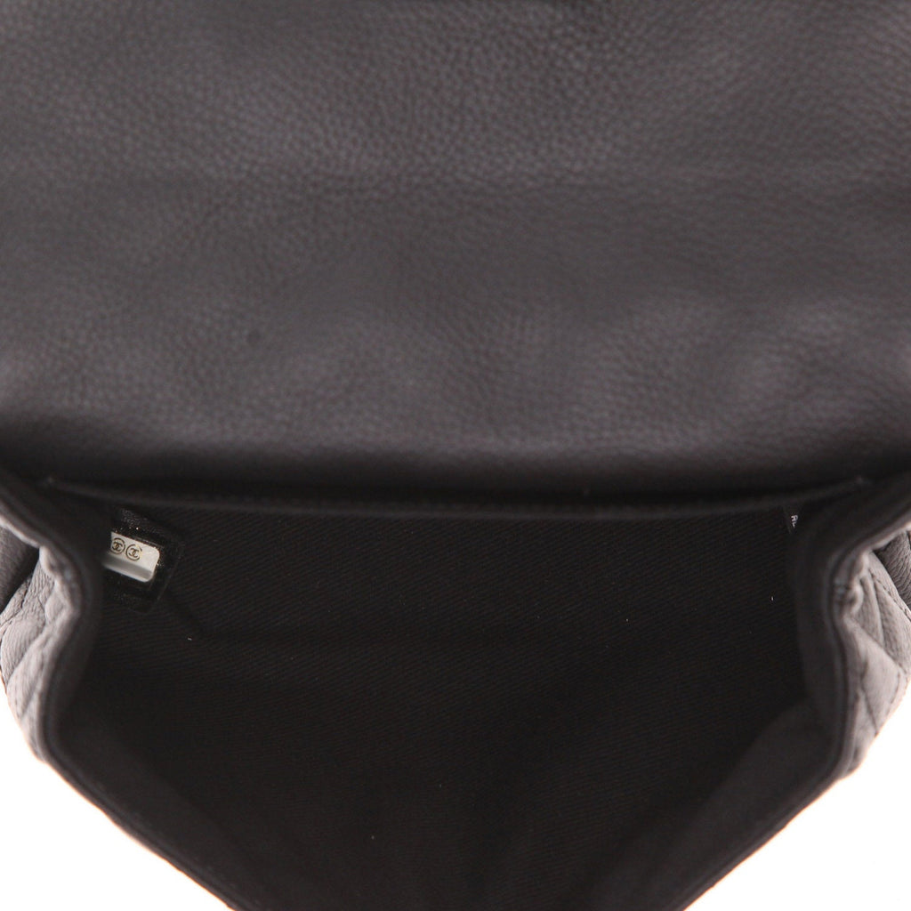 Chanel Pochette ceinture clutch-belt in black grained leather - DETAIL 3