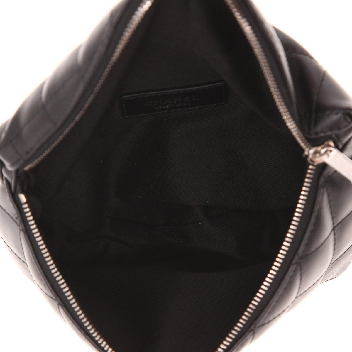 Chanel Pochette ceinture clutch-belt in black quilted leather - DETAIL 3