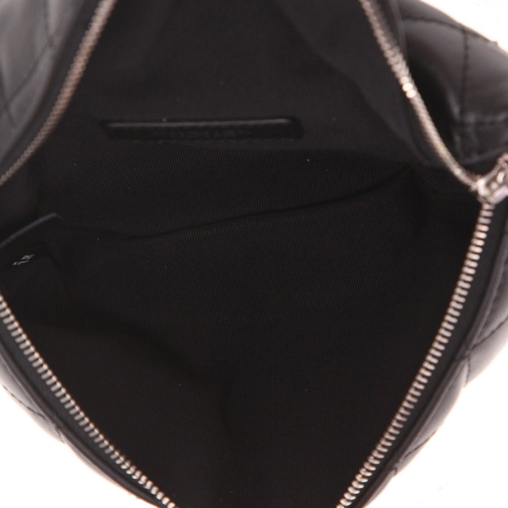 Chanel Pochette ceinture clutch-belt in black quilted leather - DETAIL 3