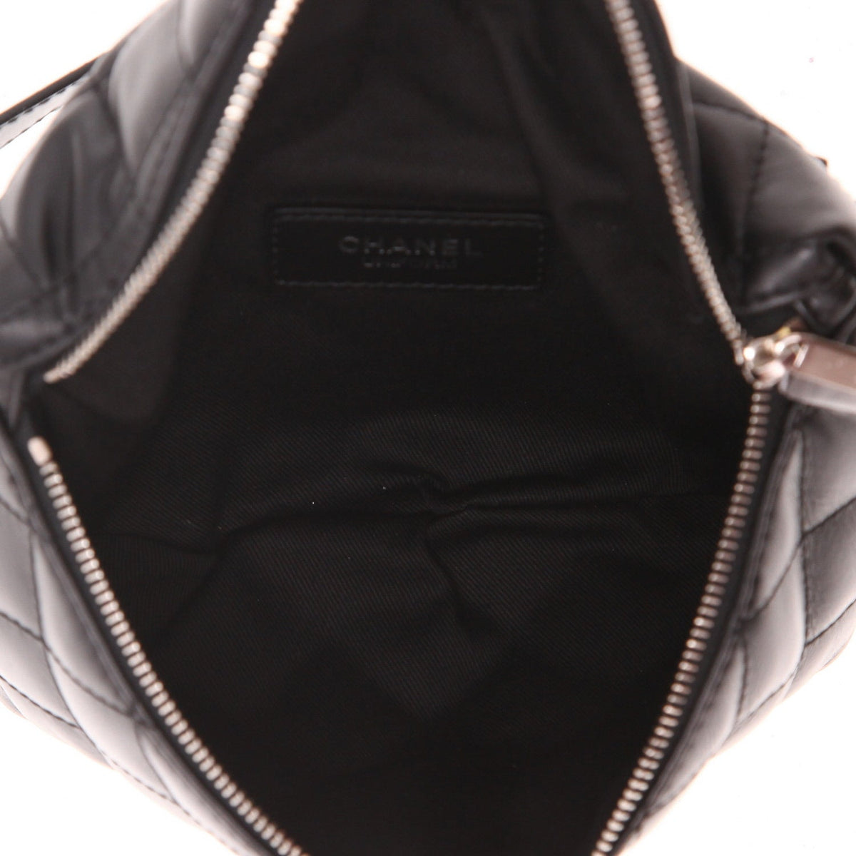 Chanel Pochette ceinture clutch-belt in black quilted leather - DETAIL 3
