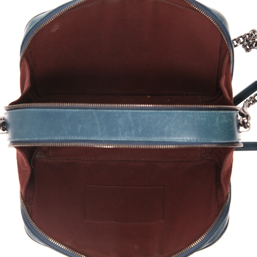 Chanel shoulder bag in blue quilted leather - DETAIL 3