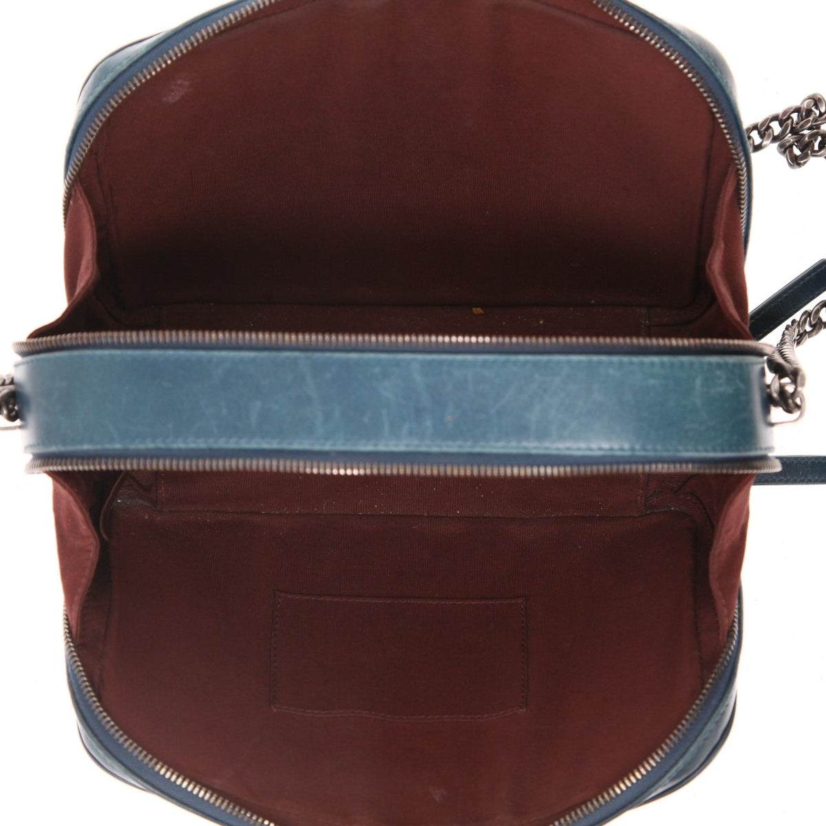 Chanel shoulder bag in blue quilted leather - DETAIL 3