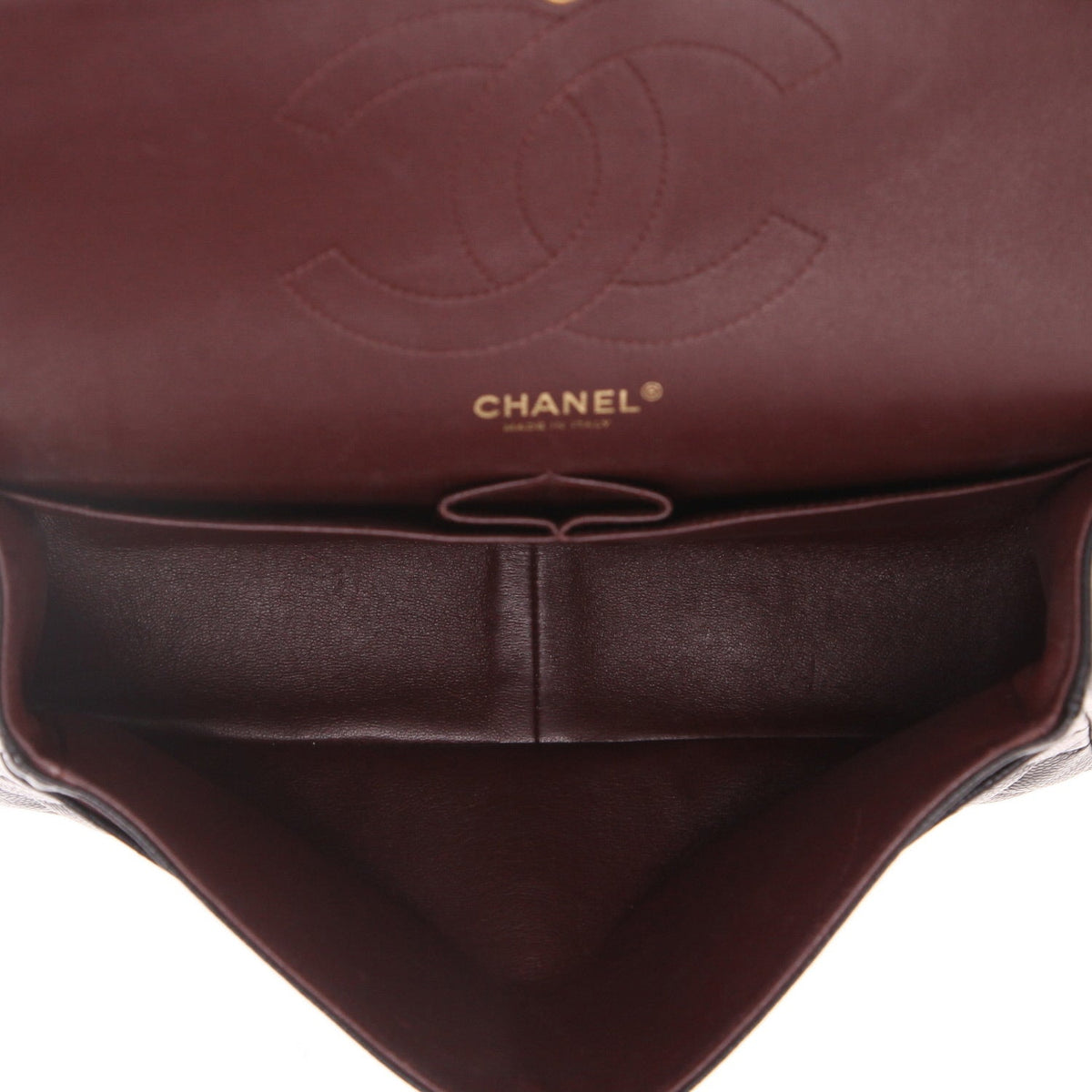Chanel Timeless Jumbo handbag in black quilted grained leather - DETAIL 3