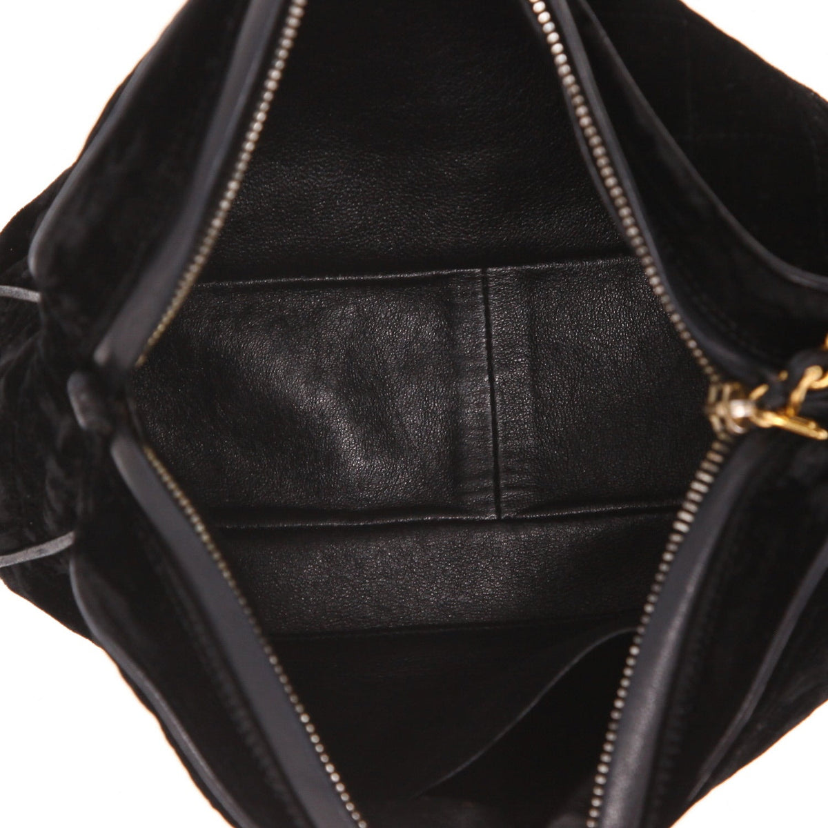 Chanel Vintage shoulder bag in black velvet - DETAIL 3