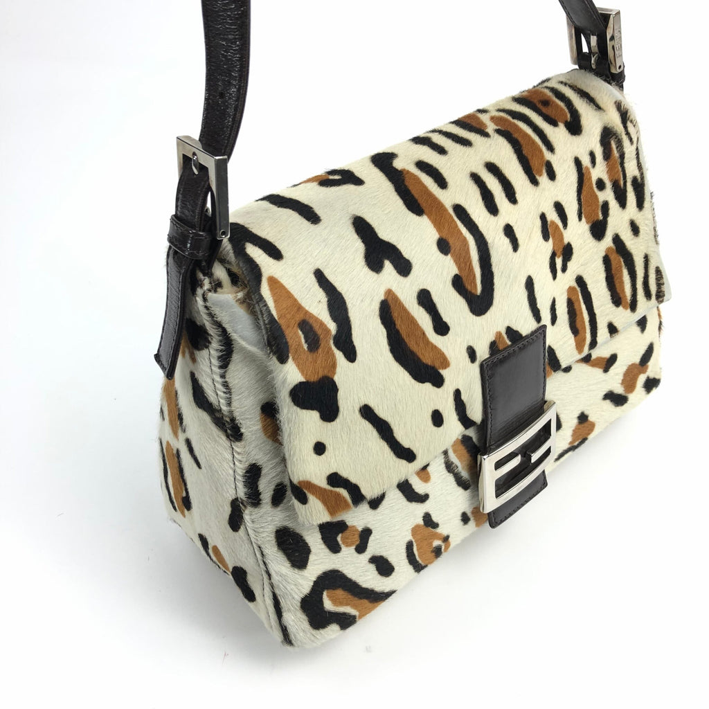 FENDI CALF HAIR MAMA BAGUETTE BAG