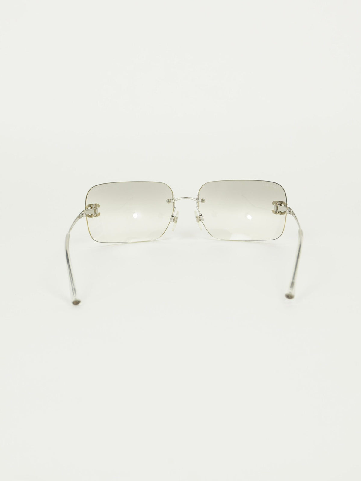 CHANEL RIMLESS RHINESTONE SUNGLASSES