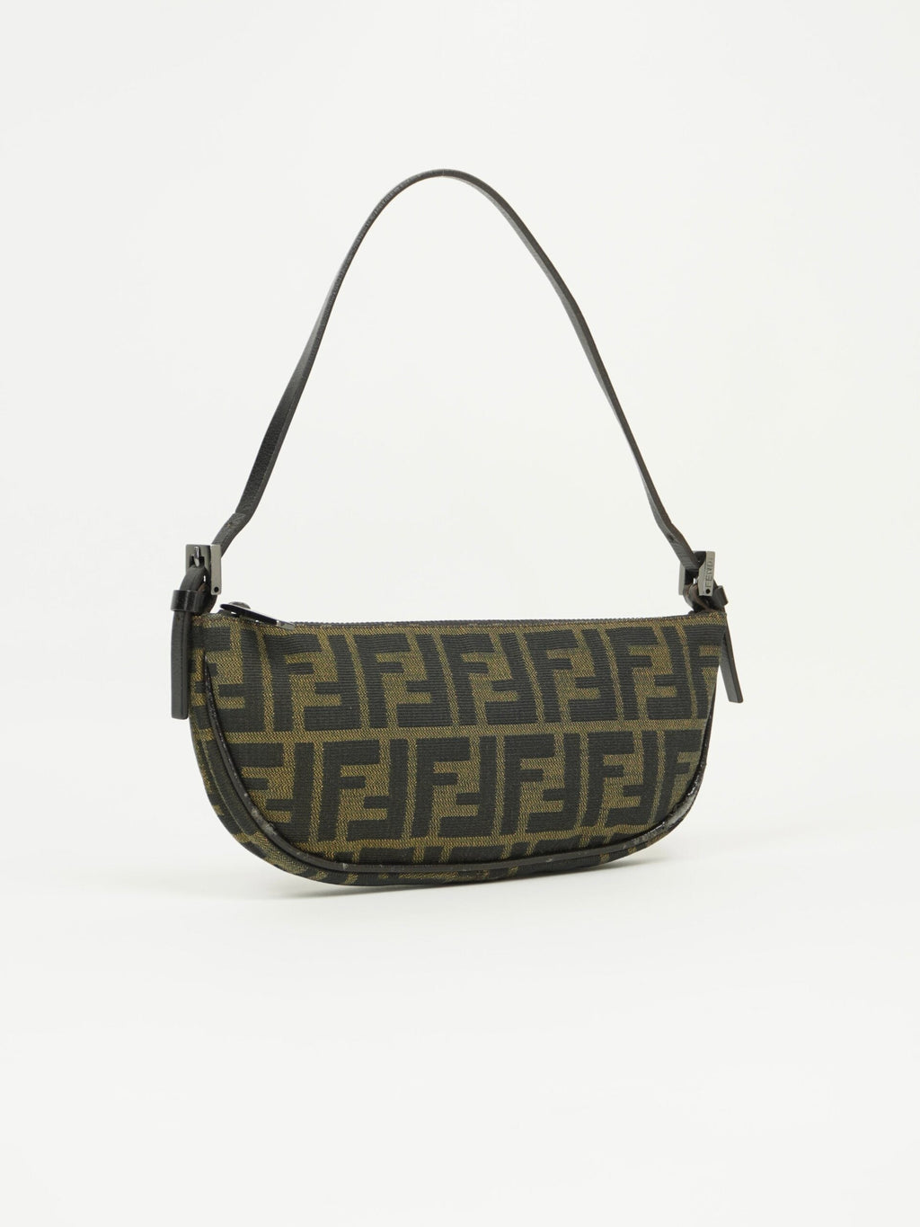 FENDI ZUCCA CRESCENT SHOULDER BAG
