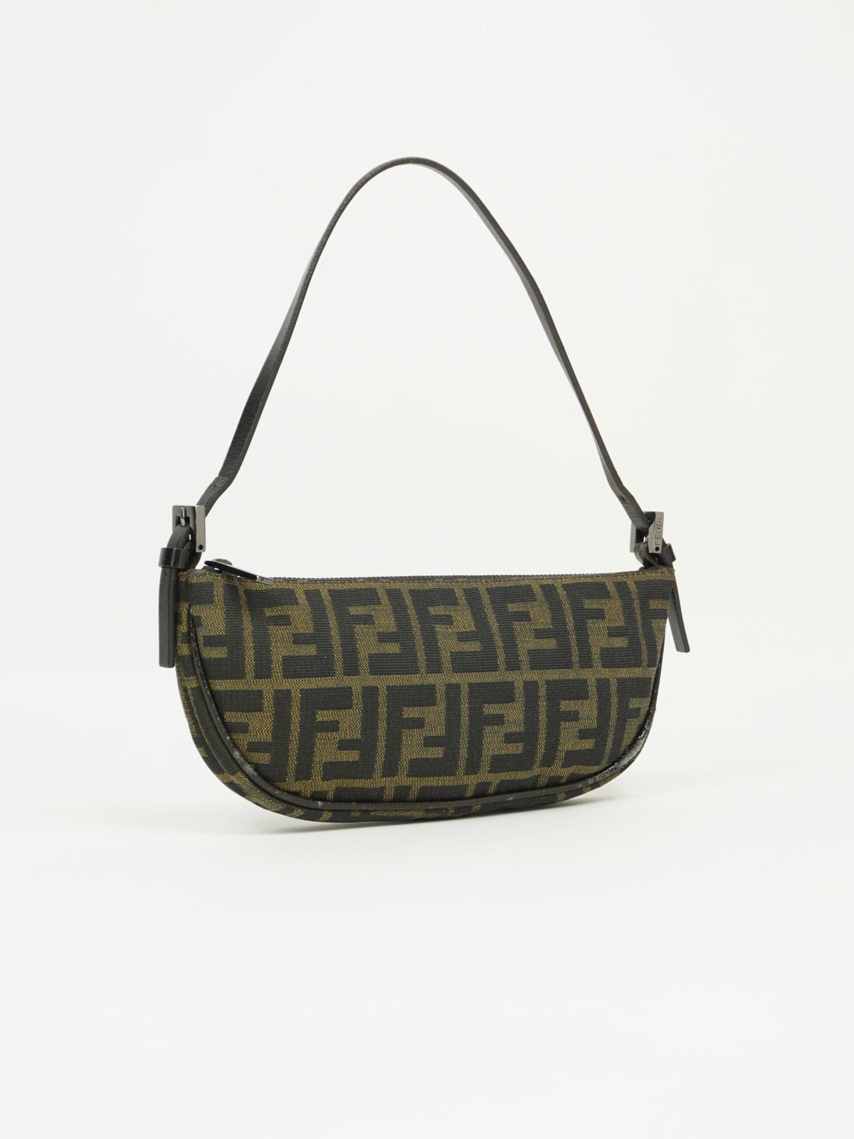 FENDI ZUCCA CRESCENT SHOULDER BAG