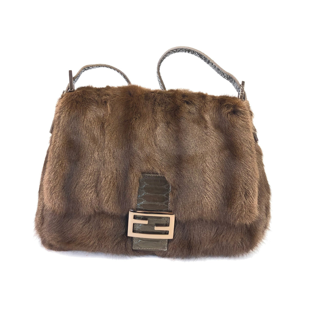 FENDI MINK FUR MAMA BAGUETTE BAG