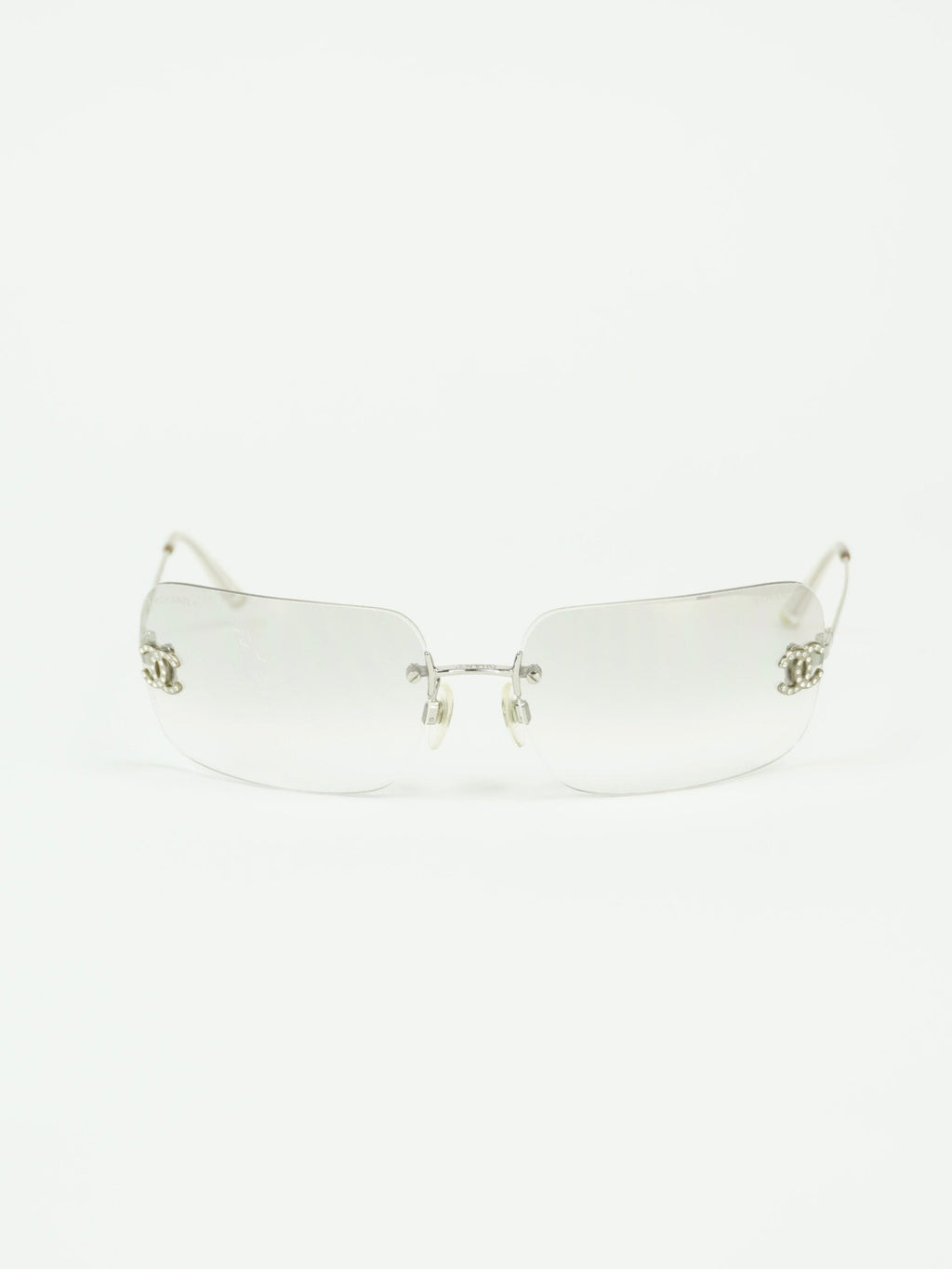 CHANEL RIMLESS RHINESTONE SUNGLASSES