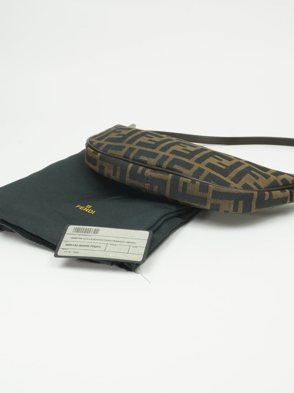 FENDI ZUCCA CRESCENT SHOULDER BAG