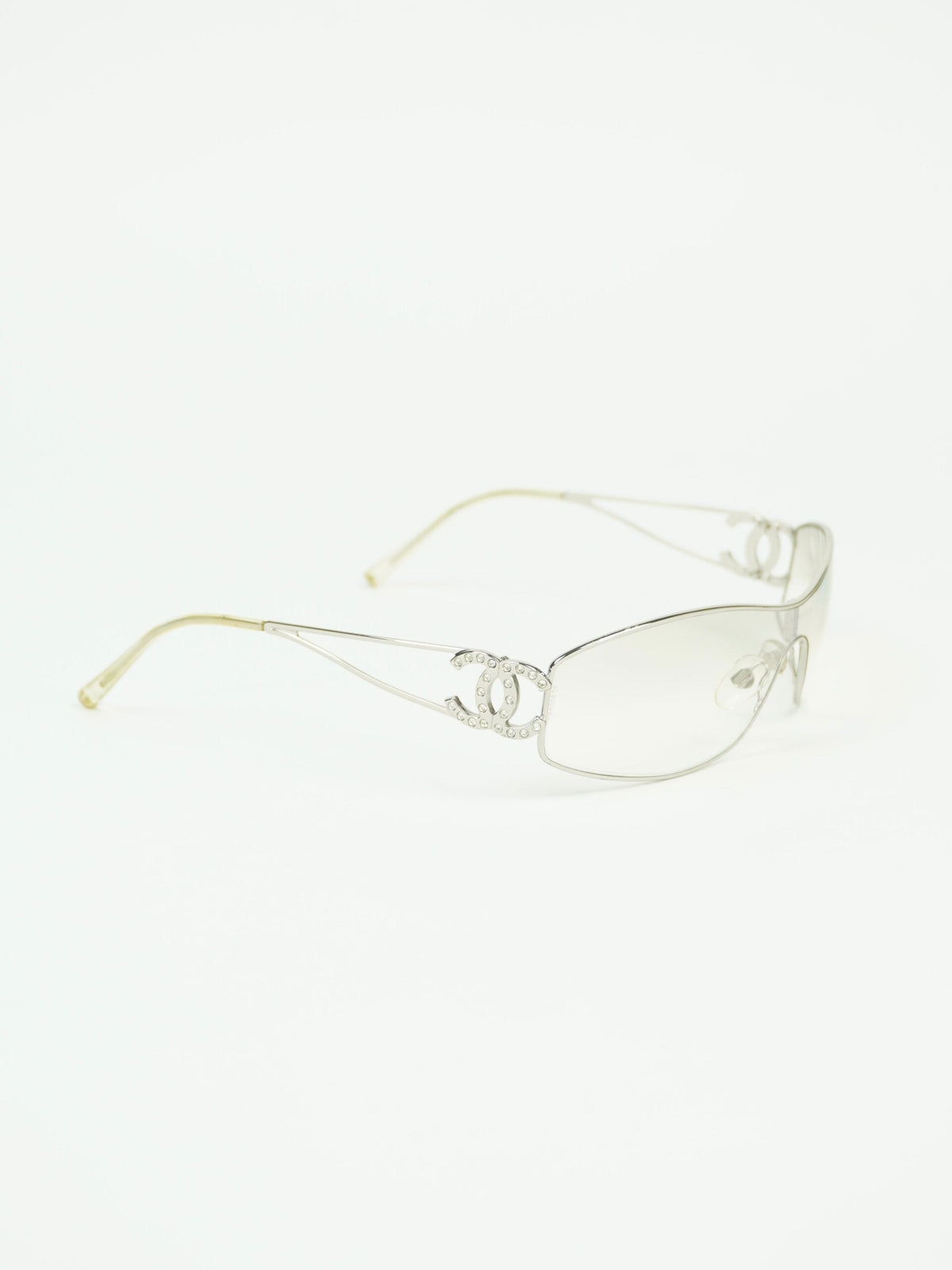 CHANEL RHINESTONE CC LOGO SUNGLASSES