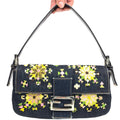 FENDI BEADED DENIM BAGUETTE