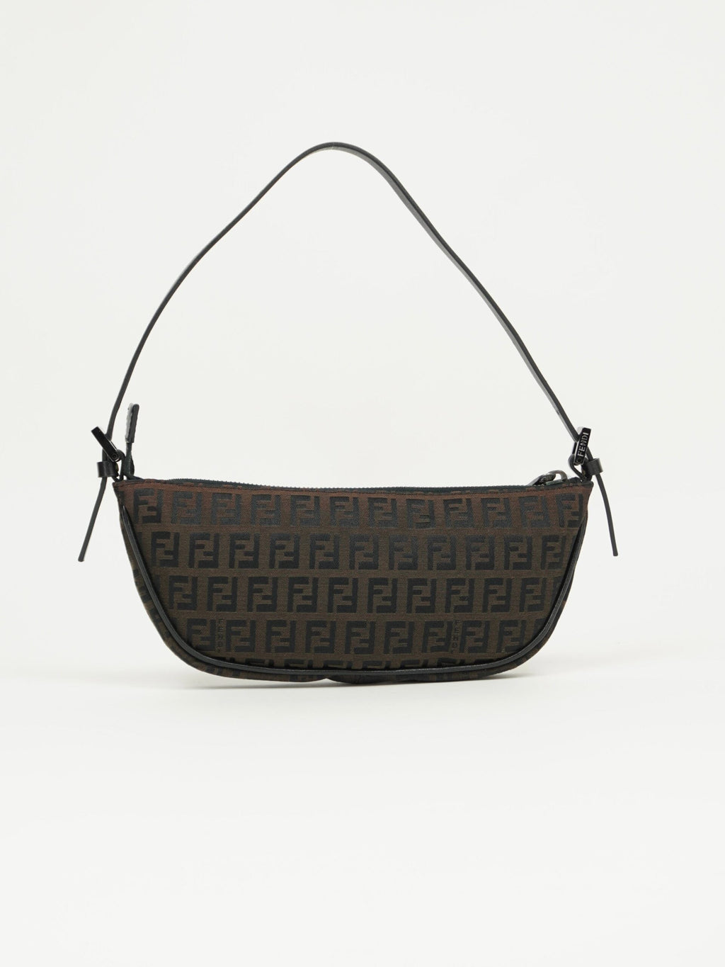 FENDI ZUCCA CRESCENT SHOULDER BAG