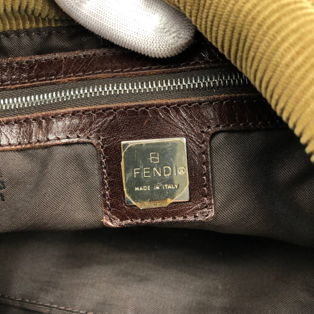FENDI CORDUROY SHOULDER BAG