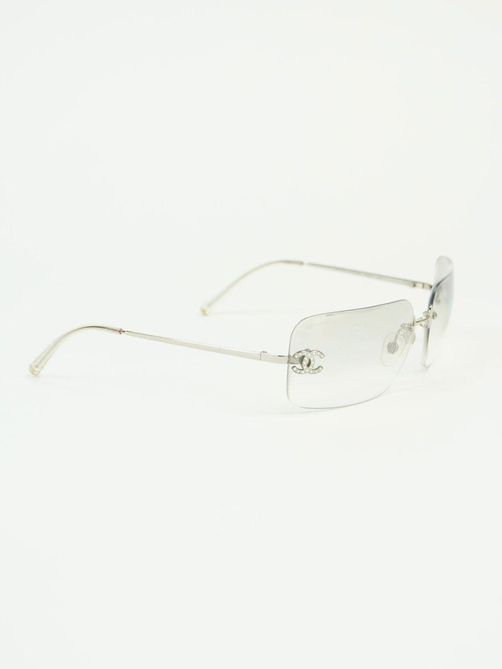 CHANEL RIMLESS RHINESTONE SUNGLASSES