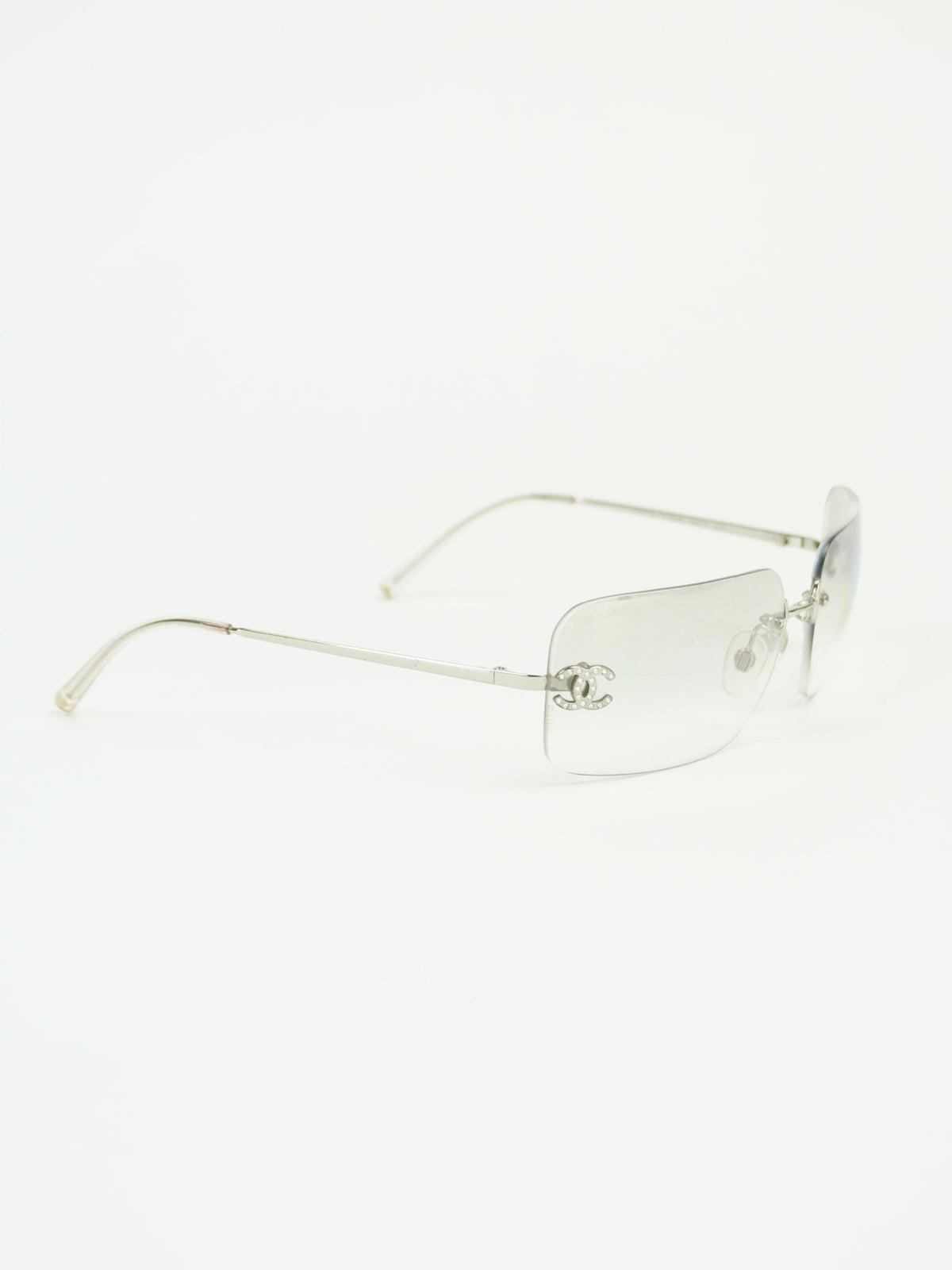 CHANEL RIMLESS RHINESTONE SUNGLASSES