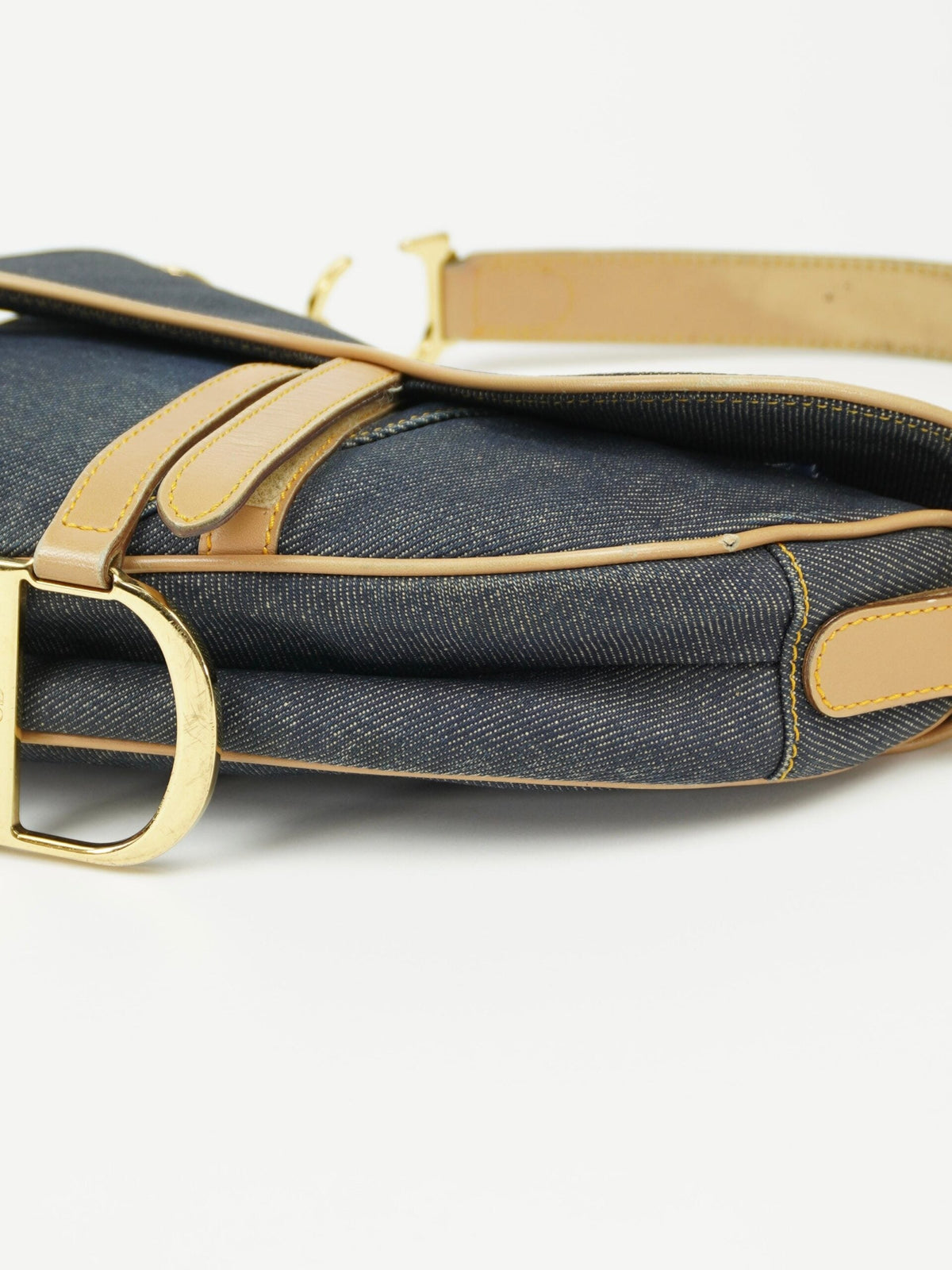 CHRISTIAN DIOR DENIM SADDLE BAG