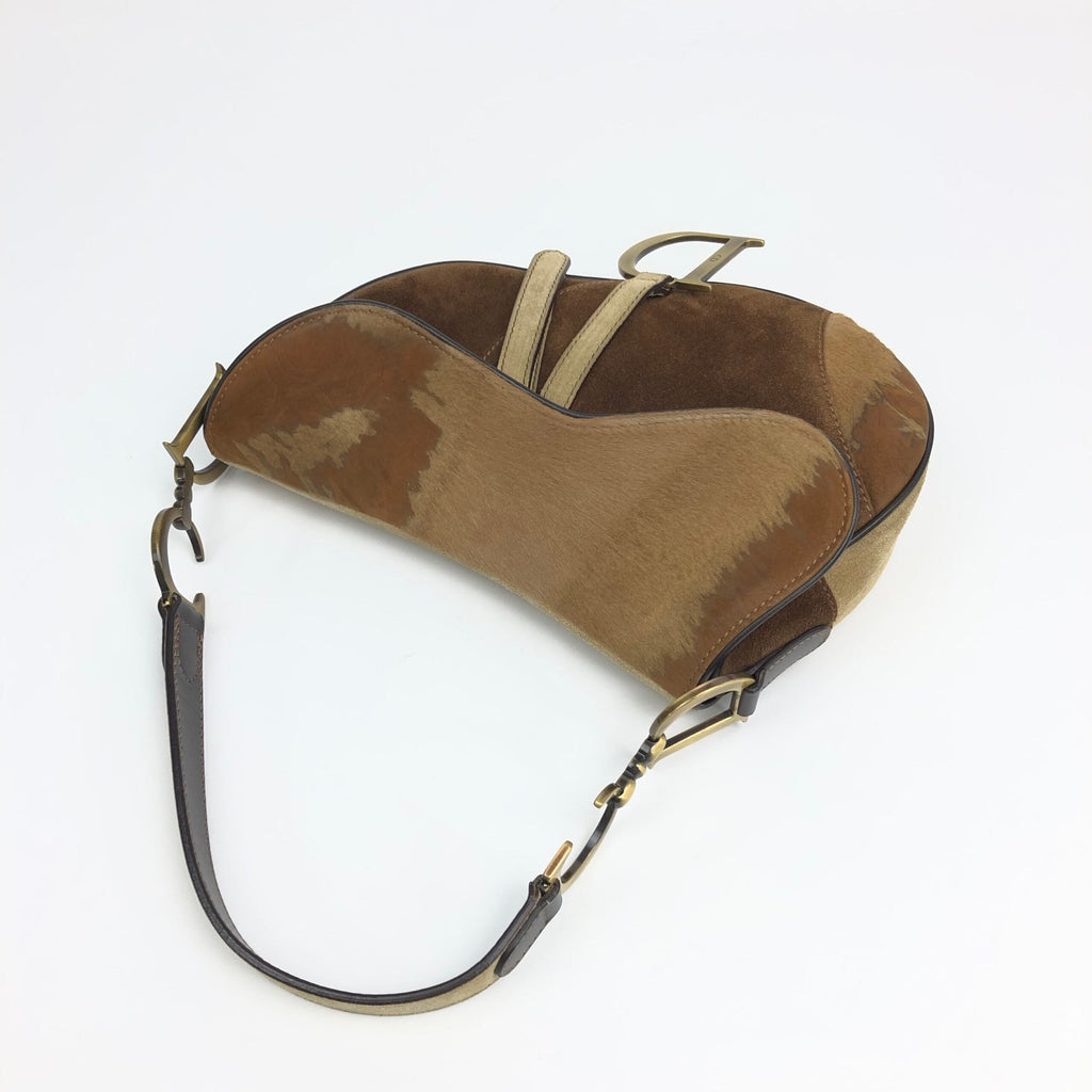 CHRISTIAN DIOR PONY HAIR SADDLE BAG