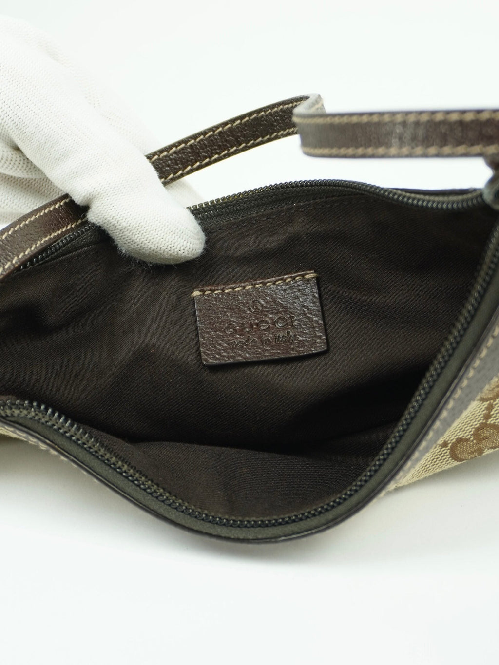 GUCCI MONOGRAM BAG WITH CHARM