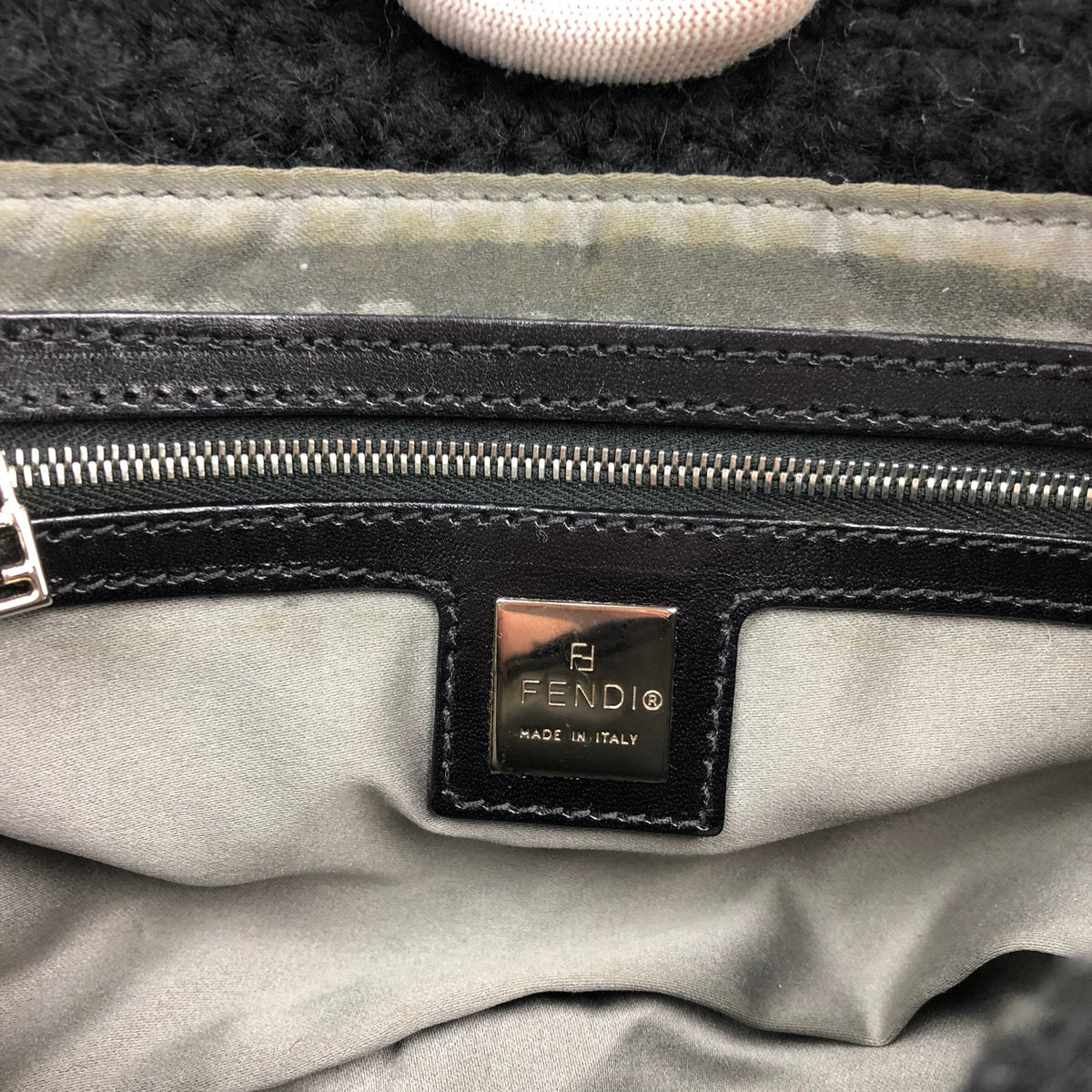 FENDI CASHMERE WOOL BAGUETTE SHOULDER BAG