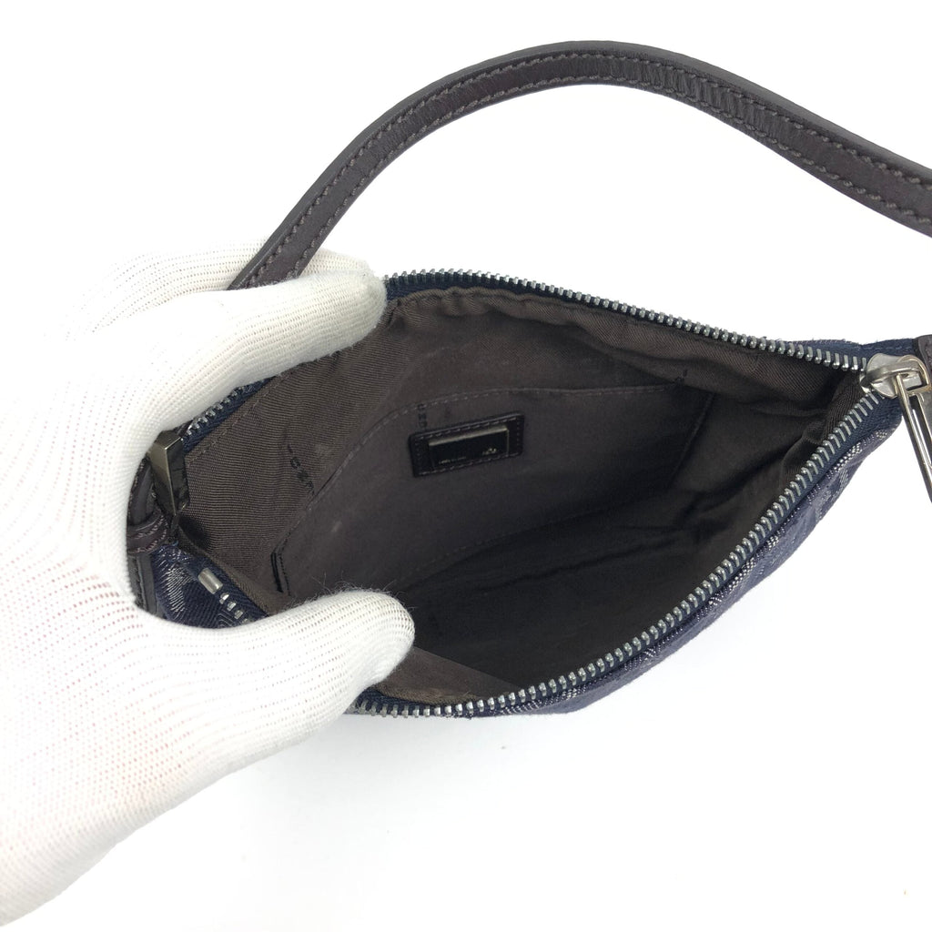 FENDI ZUCCA DENIM SHOULDER BAG