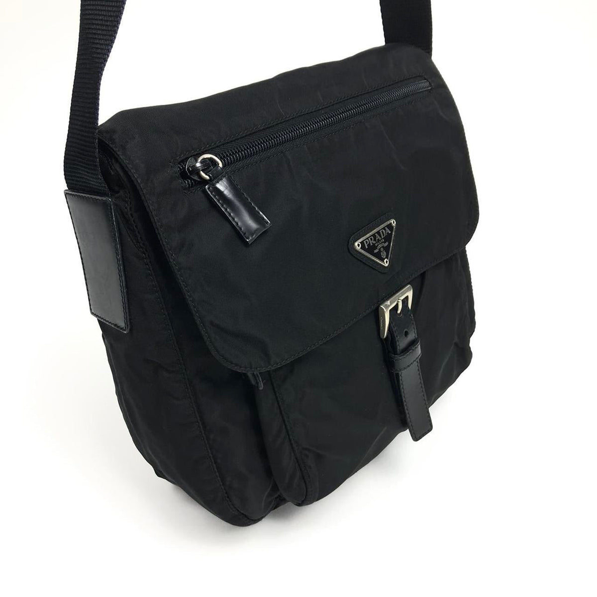PRADA NYLON BUCKLE CROSSBODY BAG